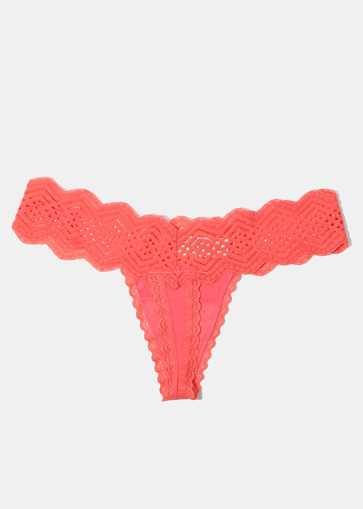 Coral Lace Thong  ACCESSORIES - Shop Miss A