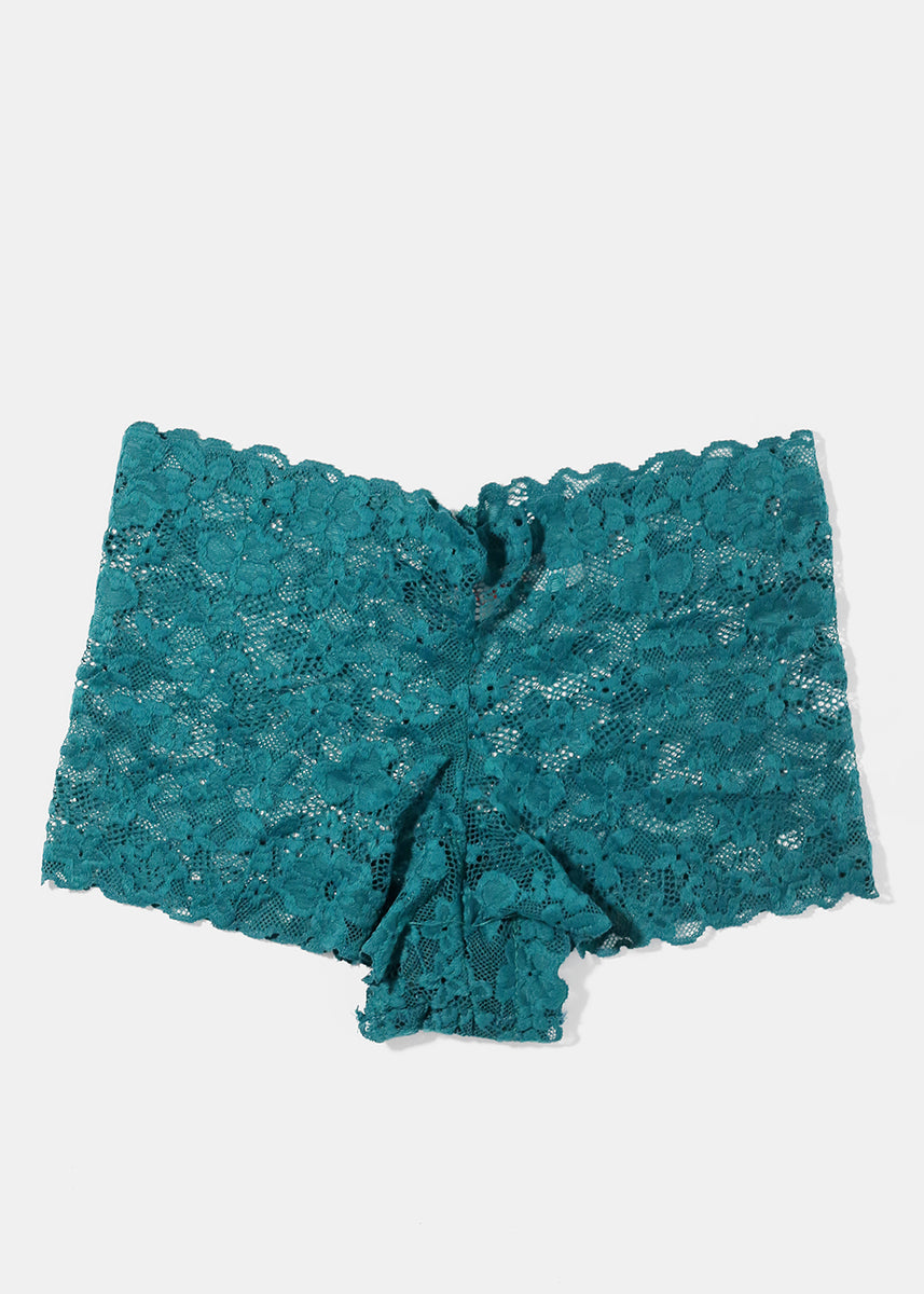 Sofishie Boyshorts Mit Floraler Spitze & Criss-Cross Rücken – Kurvenbetonte Unterwäsche Für Damen