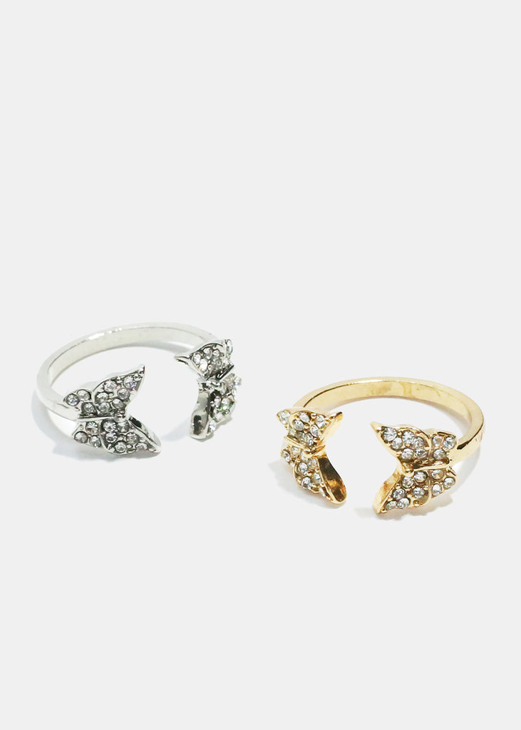 Double Sided Rhinestone Studded Butterfly Ring  JEWELRY - Shop Miss A