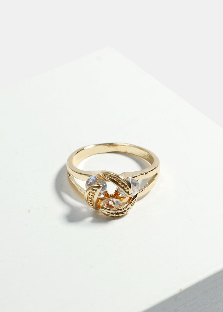 Large Engagement Style Ring Gold Swirl JEWELRY - Shop Miss A