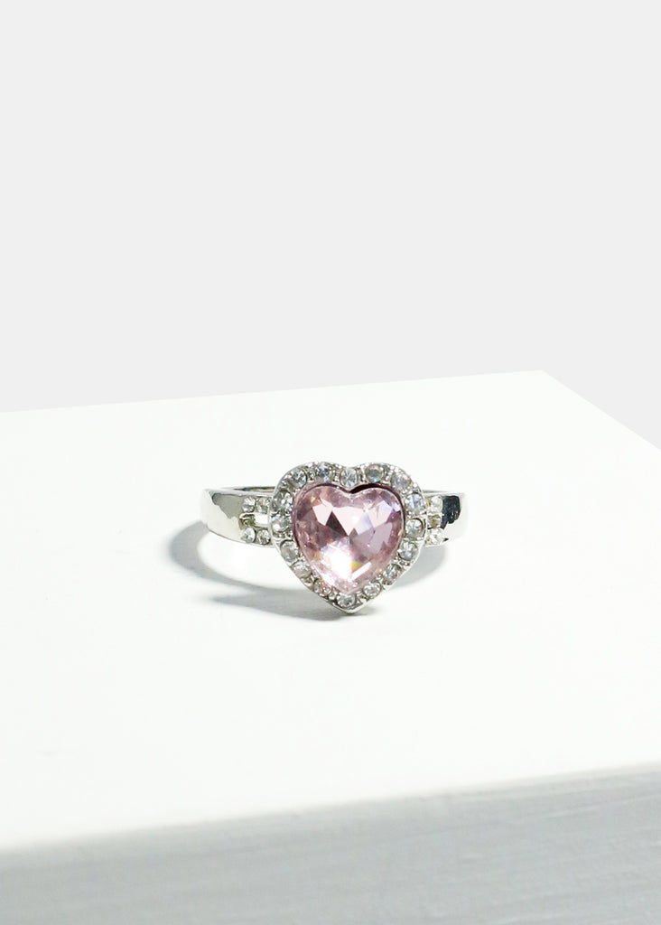 Large Heart Gem Ring  JEWELRY - Shop Miss A