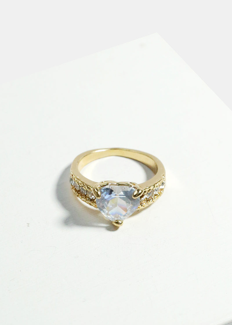 Center Heart Ring Gold JEWELRY - Shop Miss A