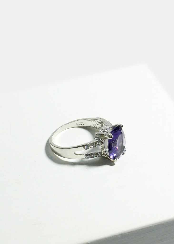 Large Birthstone Ring Purple JEWELRY - Shop Miss A