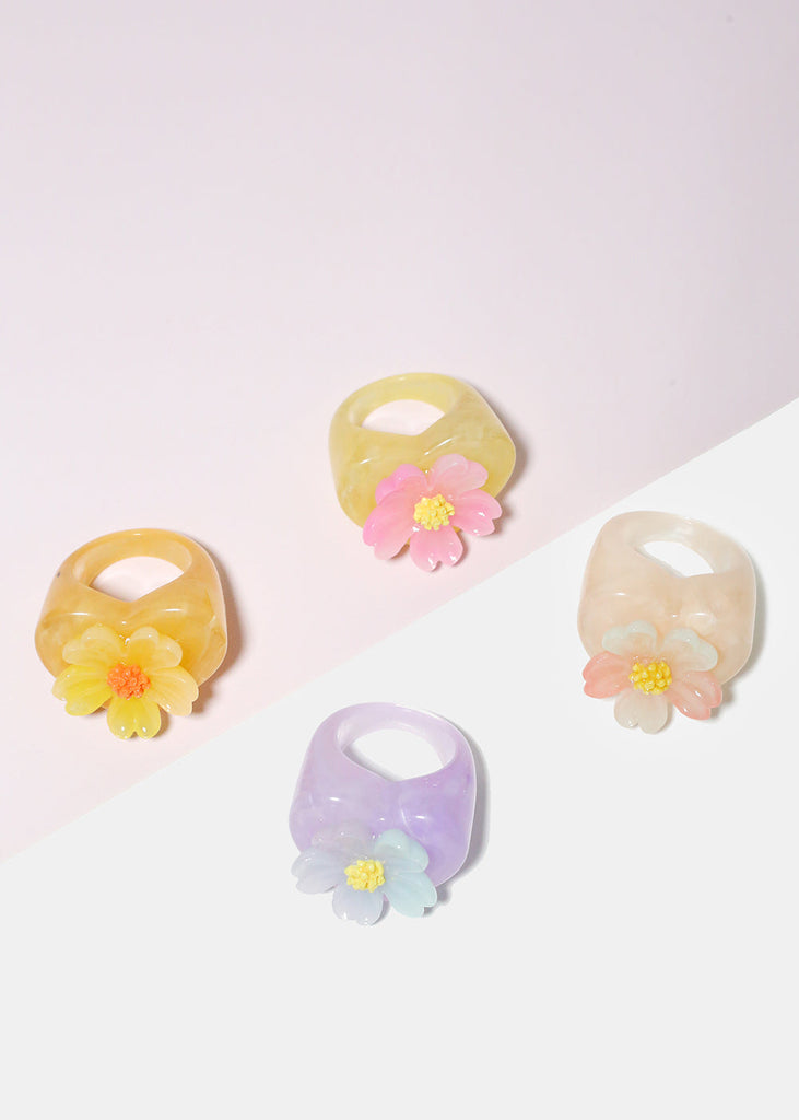 Resin Flower Ring  JEWELRY - Shop Miss A