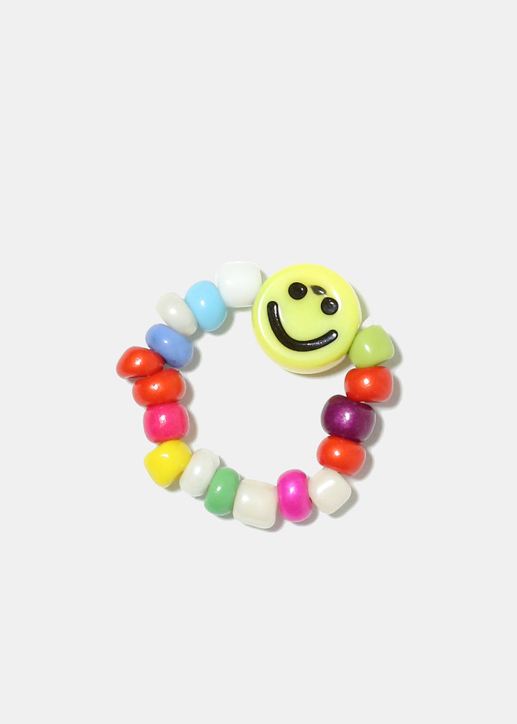 Y2K Beaded Rings Smiley JEWELRY - Shop Miss A