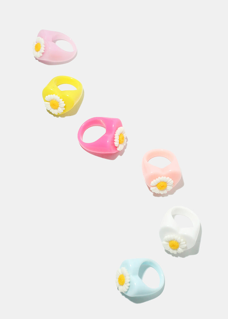 Flower on Heart Resin Ring  JEWELRY - Shop Miss A