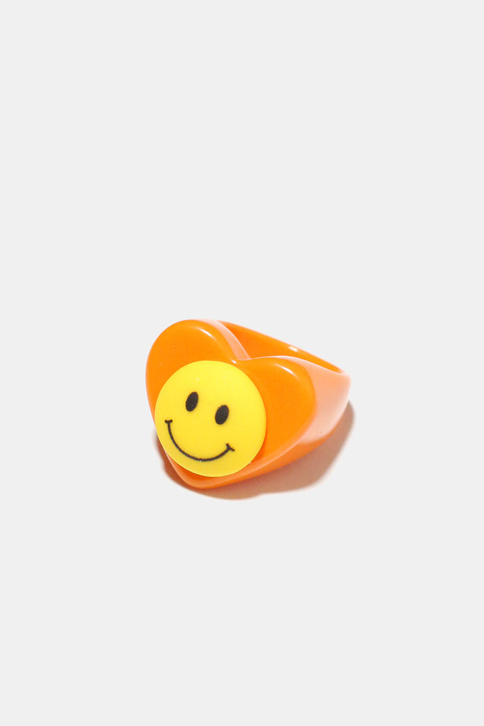 Smile Heart Ring Orange JEWELRY - Shop Miss A