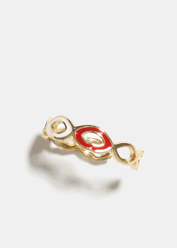 Dainty Lips Ring Red JEWELRY - Shop Miss A