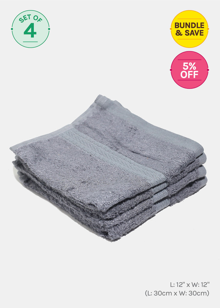 Reuse 100% Bamboo Cotton Washcloth Grey (Value 4 Pack) LIFE - Shop Miss A