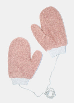 Sherpa Fuzzy Mittens Pink  ACCESSORIES - Shop Miss A