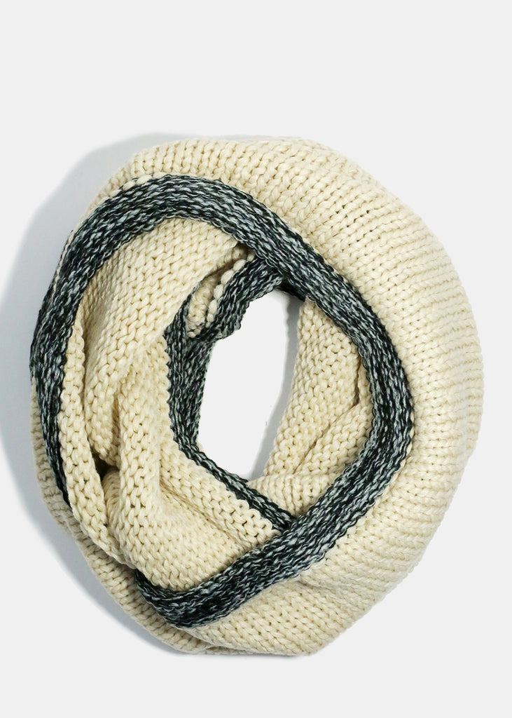 A+ Cream Knitted Infinity Scarf  ACCESSORIES - Shop Miss A