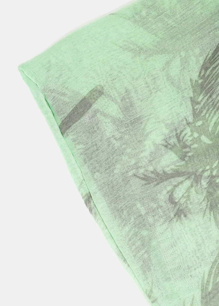 A+ Mint Palm Tree Print Lightweight Scarf  ACCESSORIES - Shop Miss A