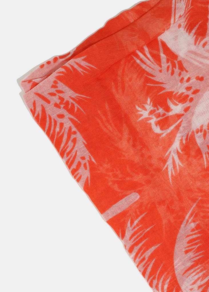 A+ Coral Palm Tree Print Lightweight Scarf  ACCESSORIES - Shop Miss A