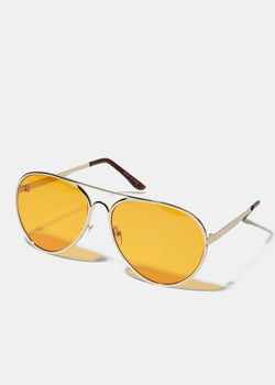 Colorful Lens Aviator Sunglasses - Orange  ACCESSORIES - Shop Miss A