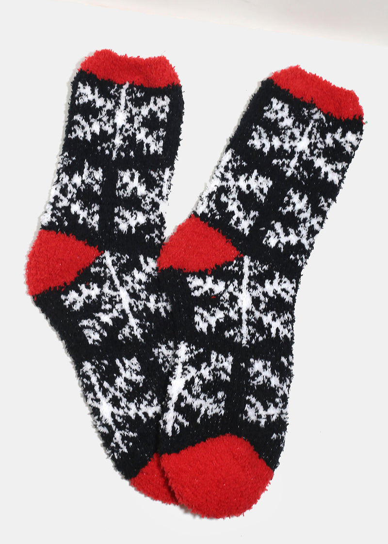 Official Key Items- Snowflake Cozy Fuzzy Socks  ACCESSORIES - Shop Miss A