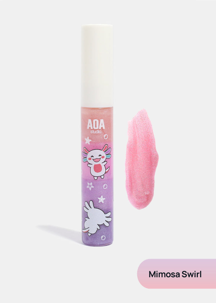 AOA Axel's Rainbow Paint Lip Gloss Mimosa Swirl COSMETICS - Shop Miss A