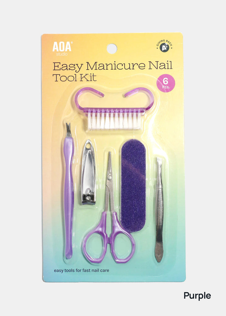 AOA Easy Manicure Nail Tool Kit Purple NAILS - Shop Miss A