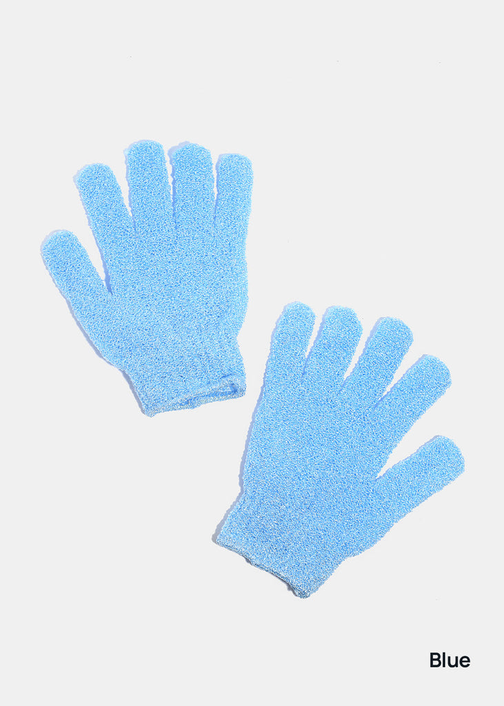AOA Exfoliating Bath Gloves Blue Skincare - Shop Miss A