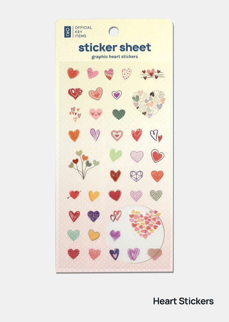 Official Key Items Sticker Sheet Heart Stickers LIFE - Shop Miss A