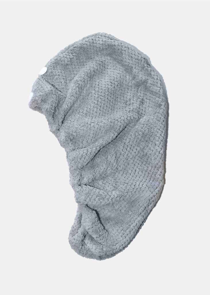 A+ Microfiber Hair Turban Towel Grey ACCESSORIES - Shop Miss A