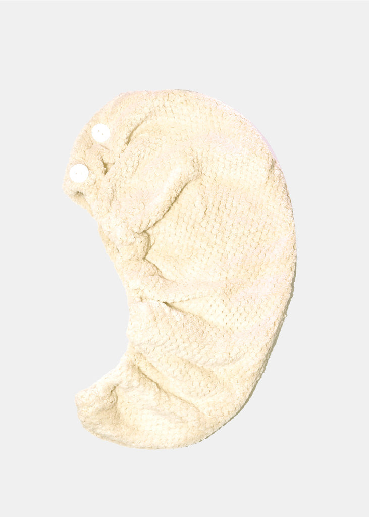 A+ Microfiber Hair Turban Towel Ivory Beige ACCESSORIES - Shop Miss A