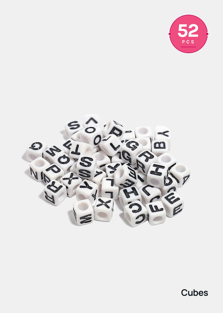 Miss A Alphabetic Beads Black Cubes JEWELRY - Shop Miss A