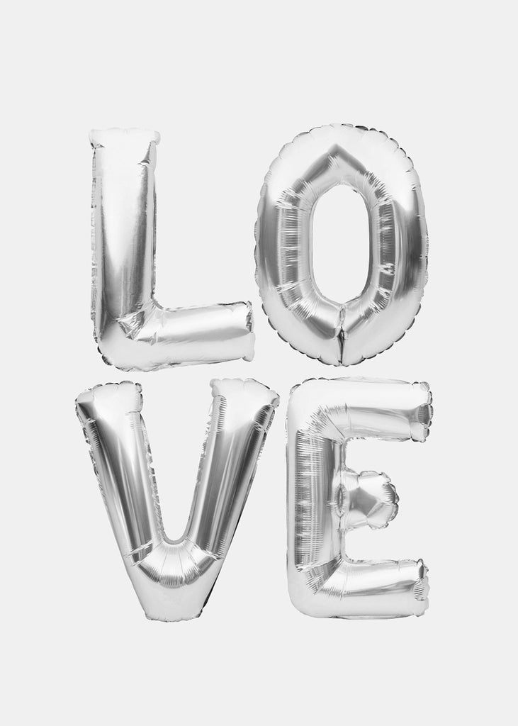 Official Key Items Party Balloons- Silver Letters  LIFE - Shop Miss A