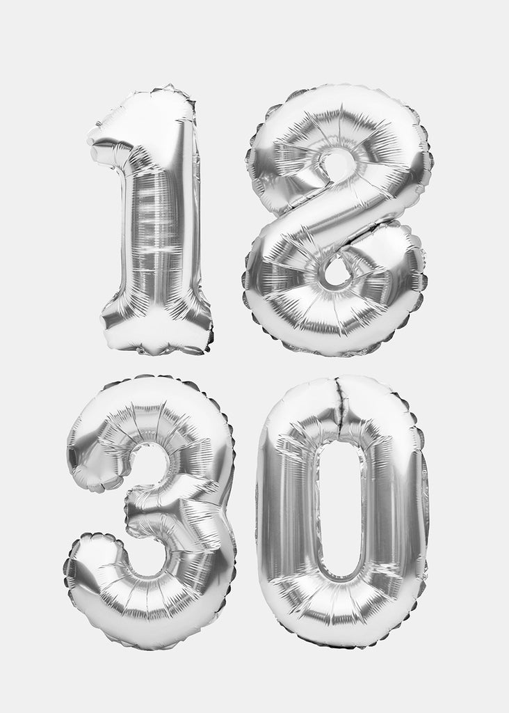Official Key Items Party Balloons- Silver Numbers  LIFE - Shop Miss A