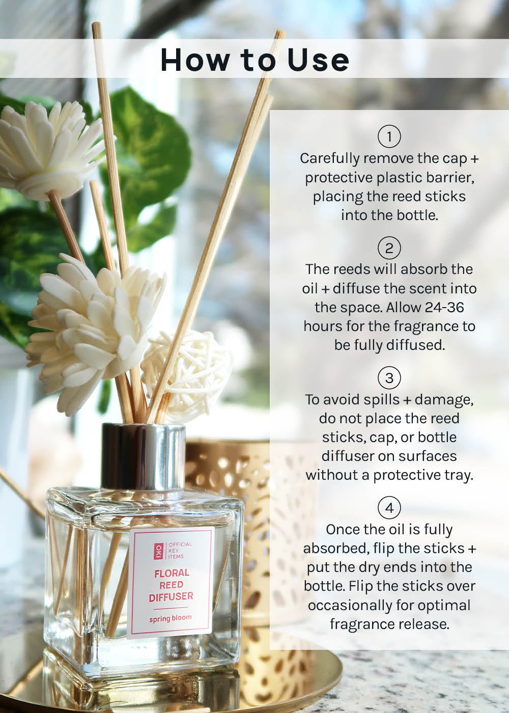 Official Key Items Floral Reed Diffuser – Shop Miss A