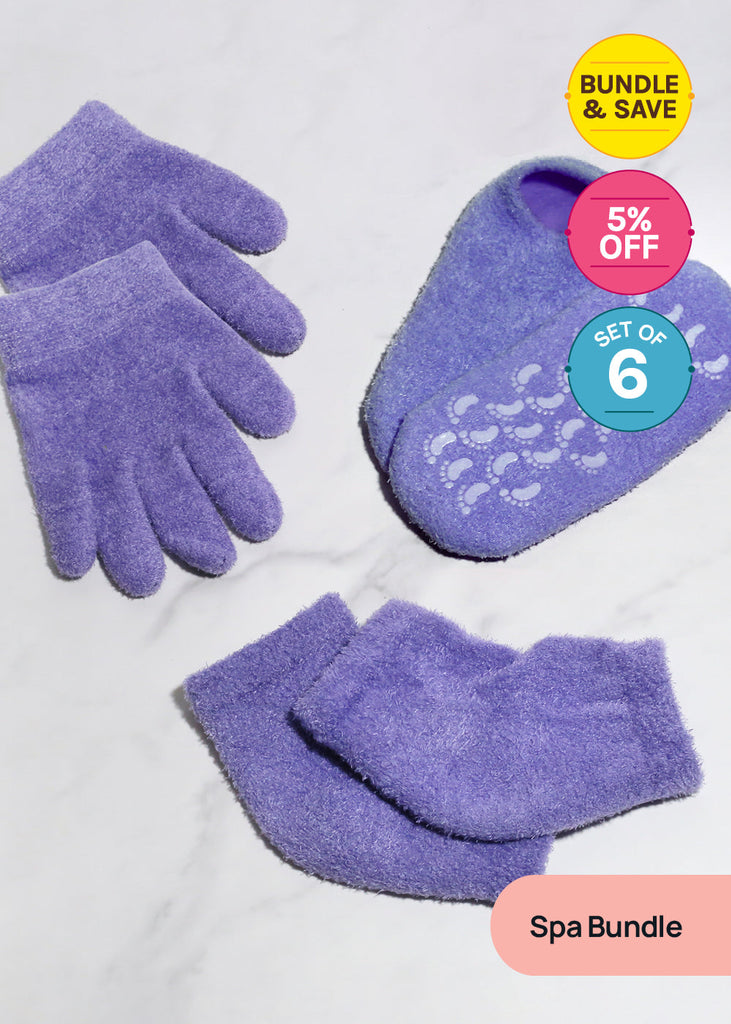 Gel Lined Moisturizing Spa Glove - Lavender All 3 Style Spa Bundle (5% SAVE!) Skincare - Shop Miss A