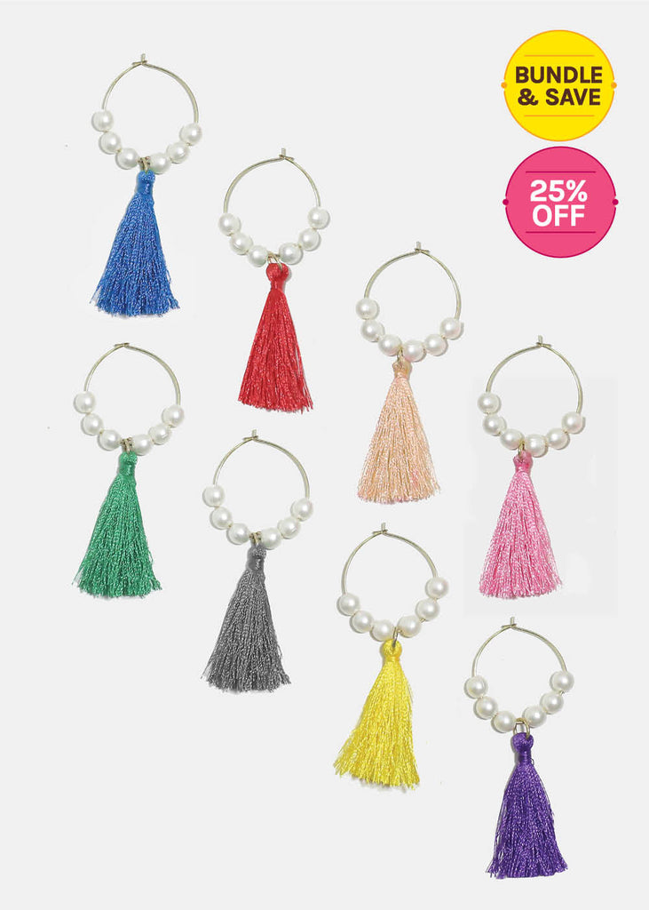 Beaded Tassel Wine Glass Marker Charms 8 Charms Value Pack LIFE - Shop Miss A
